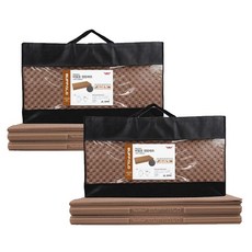 BUFFALO 優質壓花 2 層野營墊 200 2p, 棕色