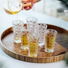 French Mars 浮雕玻璃威士忌酒杯 FM135, 6個