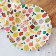 rice 印花圓形淺盤 20cm, 1入, Happy Fruit