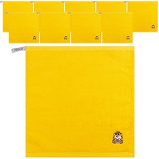 Songwol 松月 吊掛式史努比人物刺繡擦手巾, 莎莉黃, 10個