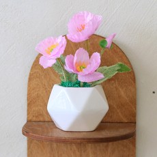 센트바스켓 조화 공기정화 스칸디아모스 담은 뽀삐 도자기 화분, 퍼플, 1개