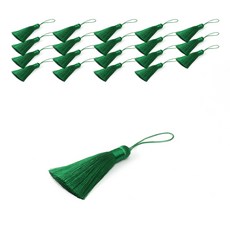 居家生活 基本款流蘇, 綠色, 20個