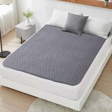 한일의료기매트 워셔블 전기 온열 카본 탄소매트 HI-402, 심플 다크그레이, 더블(140 x 200 cm)