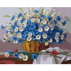Aiemmini DIY 星光畫+光纖心情燈套組 40 x 50cm, 繡球花和雛菊