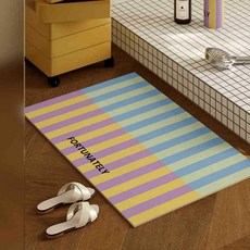 多巴胺色彩珪藻土浴室腳踏墊, 1個, 檸檬