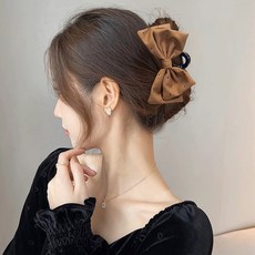 수스다 데이지 리본 헤어 집게핀 올림머리 데일리 리본핀 2118