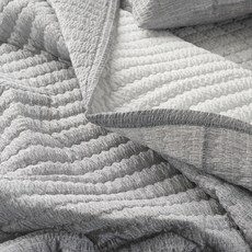 gBEDDING Light素色絎縫泡泡紗夏季薄被, 灰色