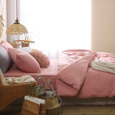 아임리빙 프렌치워싱 보들보들 이불커버, 핑크