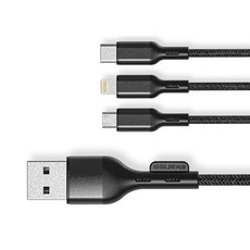 INAVI HUB 3in1 高速充電 C 型/5 針/8 針多線 ISC-3in1, ISC-3合1