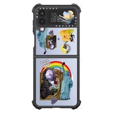 모란카노 임팩트 콜라주 맥세이프 디자인 투명 범퍼 휴대폰 케이스