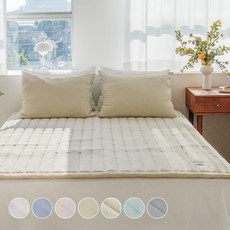 그래이불 국내산 몽글몽글 마이크로 모달 워싱 침대패드, 베이지