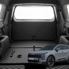 메이튼 전용 트렁크매트 풀커버, 기아 더뉴 스포티지 NQ5 페이스리프트 휘발유/스피커O, 블랙