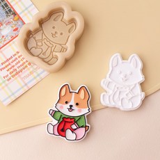 擴香石矽膠模具 1孔 2入, 福袋威爾斯柯基