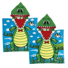 K2nine 快樂戲水兒童浴袍 60 x 60 cm, 鱷魚寶寶, 2個