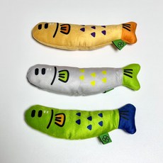 MAAH 貓用大型魚形貓薄荷娃娃玩具3件組 CB-51, 1套, 混合色