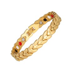 Hottime Herb Plus hottime磁吸式愛心鍺保健手鍊 金色 10107, 1個