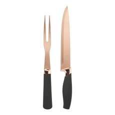 taylor's eye witness Brooklyn肉類料理刀叉2件組 玫瑰金, 切肉刀 + 肉叉, 1組