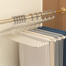 프롬파파 바지걸이 논슬립 스테인리스 옷걸이, 10개, 01 크림 화이트