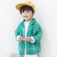 chocomong 兒童Bellen格紋襯衫