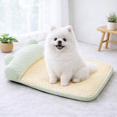 파스텔펫 반려동물 베어 허니비 쿨매트, 그린, 1개