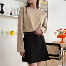 디어로라 여성용 20수 코튼 오버핏 긴팔 티셔츠