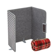 MORITZ 折疊隔板式電暖器+膝蓋毯, MO-ID9000W, 灰色（加熱器）
