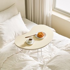 아이캔컴퍼니 국내생산 강낭콩 600 LPM 접이식테이블, 크림