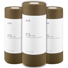 Yemil 一次性菜瓜布 60張 深綠色, 棕色, 3個