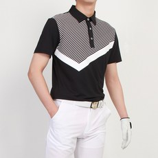 MINEFLOW 男款短袖V領翻領高爾夫T恤 708TS01