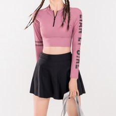 CocoDream 女用高級材質半拉鍊緊身短版防磨衣 + 短裙套組 6631