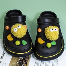 粉彩絨球洞洞鞋鞋扣10件組