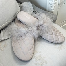 MaMaison 雪花絎縫防滑室內拖鞋, 灰色, 1個