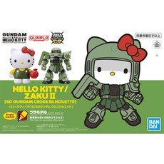 GUNDAM 鋼彈 SD Cross Silhouette Hello Kitty Zaku 2 塑料模型, 1個