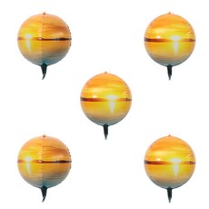 MINITTINE 4D行星鋁箔拉旗氣球 55cm, 混色, 5個