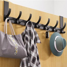 Mabel In Home 免鑽孔門後掛架, 黑色, 1個