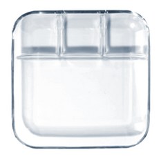 잇어스 大型分隔玻璃盤, 1個, 透明