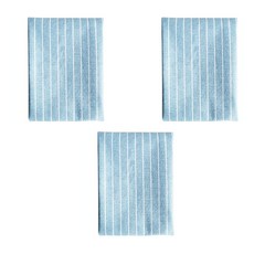 Block Mart 亞麻條紋廚房巾 60 x 40 cm, 3個, 天藍色