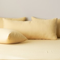 gBEDDING 超細纖維水洗靠枕 2入, 奶油黃