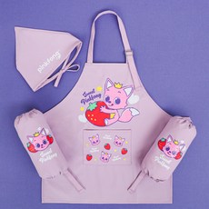 핑크퐁 아동용 베리 토시 + 두건 + 앞치마 세트 PR080
