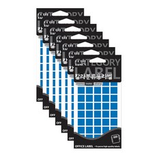 쁘띠팬시 칼라분류용 라벨 견출지 20-431, 7개, 파랑