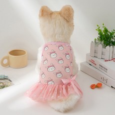 Arty Pet 寵物圖案蕾絲裙, 1個, 粉紅兔子