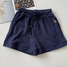 MarketA 女款簡約鬆緊腰運動短褲