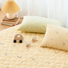 shez Home 純棉絎縫安心防水墊, 活力黃