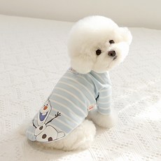 ITS DOG 寵物迪士尼雪寶棉質T恤, 天藍色, 1個