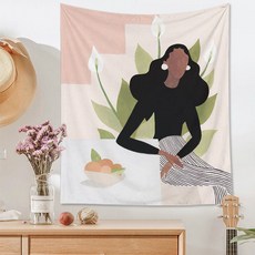 北歐插畫壁掛厚布織物海報 006 GT3001 + 夾子, 無框