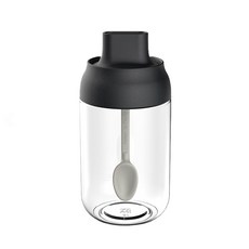 德國康尼菲 日式旋轉可控量調料瓶, 玻璃儲存瓶 密封防潮 多款可選, 250ml, 1個