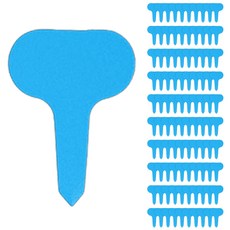 SOFTHOLIC 圓形彩色花盆植物名牌 100入, 藍色