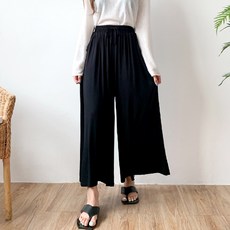 JAL BBA JEAN 女款柔軟鬆緊帶寬褲