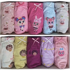 MRKIDS 女孩童卡通印花3角內褲10入組
