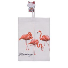 린넨 플라밍고 동물 티슈 커버 2p, ZJ1001